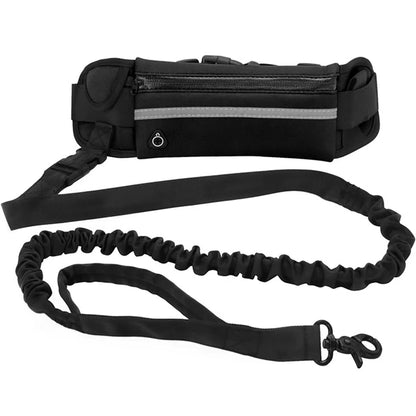 Hands-Free Reflective Dog Leash with Waist Bag