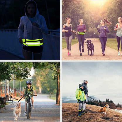 Hands-Free Reflective Dog Leash with Waist Bag